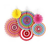 new products  paper fan colorful hanging pinwheel for chart paper decoration