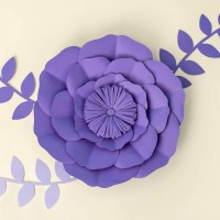 purple theme  decoration 3D big paper flower for wedding. baby shower. Wall Decor, Birthday Party