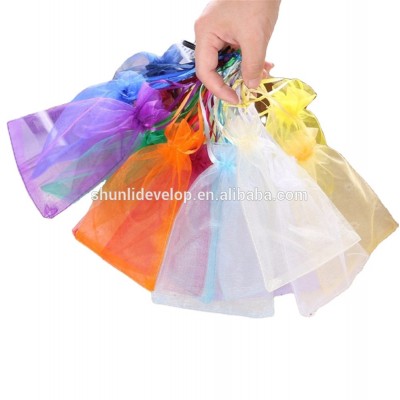 Hot sale cheap organza bags wholesale organza bags feather organza bags