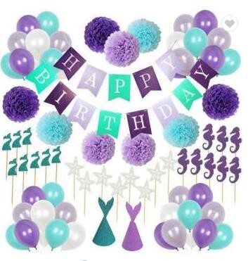 mermaid party decorations birthday party decorations supplies mermaid party set decorations birthday set