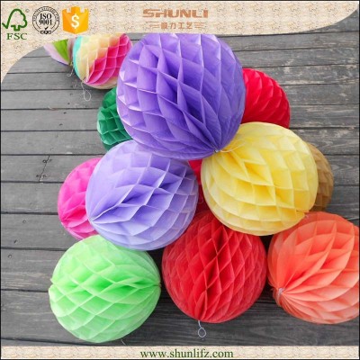 Party supplies wholesale china fujian crafts holi color paper honeycomb ball