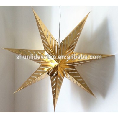 5.6.7.8 Angles hanging christmas decoration operated led light paper star