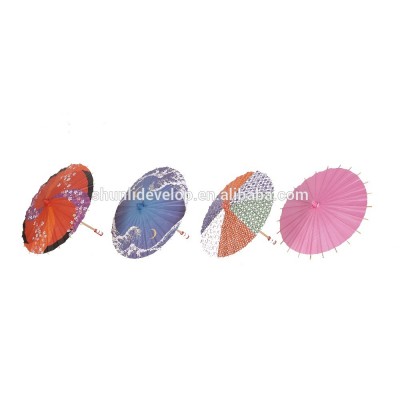 Wholesale high quality biodegradable Japanese bamboo paper printing parasol /umbrella