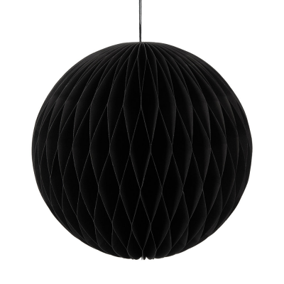 Handmade Hanging  Paper Honeycomb Ball Decorative Ornament - Black for Christmas Decor Supplies