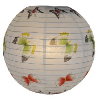 Chinese supplier Ready to ship retail butterfly printed paper lantern for home decor