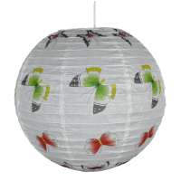 Chinese wholesale Butterfly printed paper lantern hanging celling lighting for party decor home decor